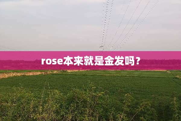 rose本来就是金发吗？
