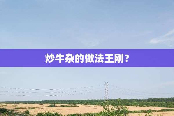 炒牛杂的做法**？