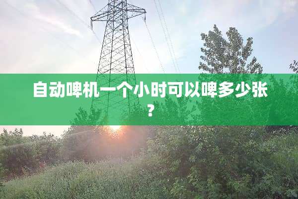 自动啤机一个小时可以啤多少张？