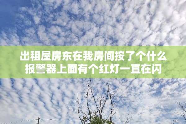 出租屋房东在我房间按了个什么报警器上面有个红灯一直在闪