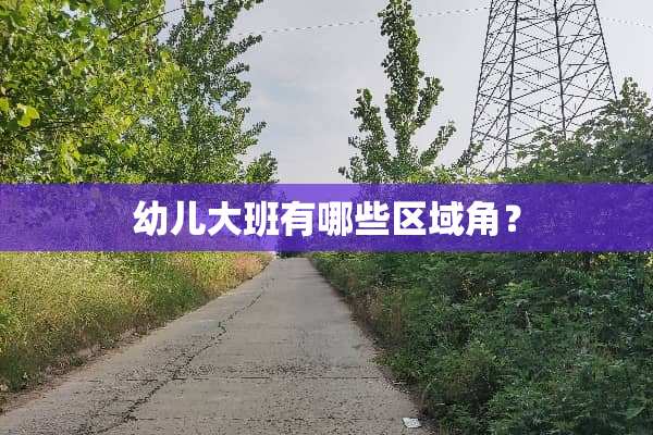 幼儿大班有哪些区域角？