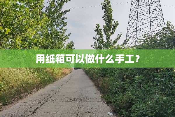 用纸箱可以做什么手工？