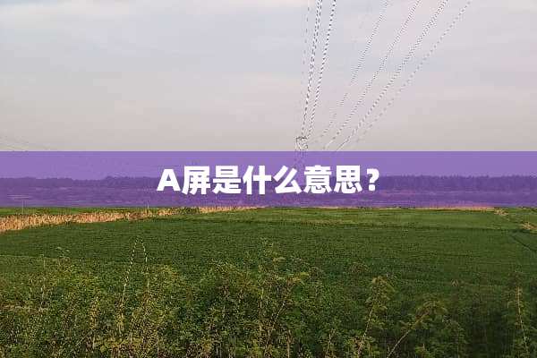 A屏是什么意思？