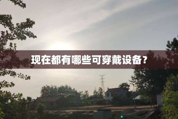现在都有哪些可穿戴设备？