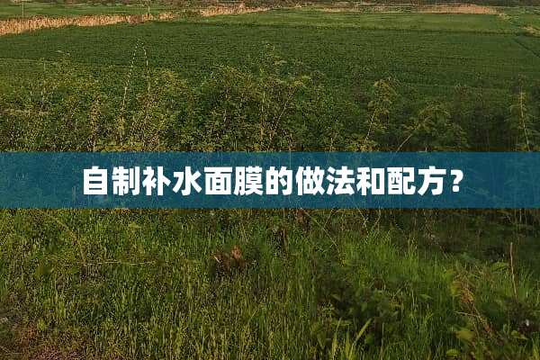 自制补水面膜的做法和配方？