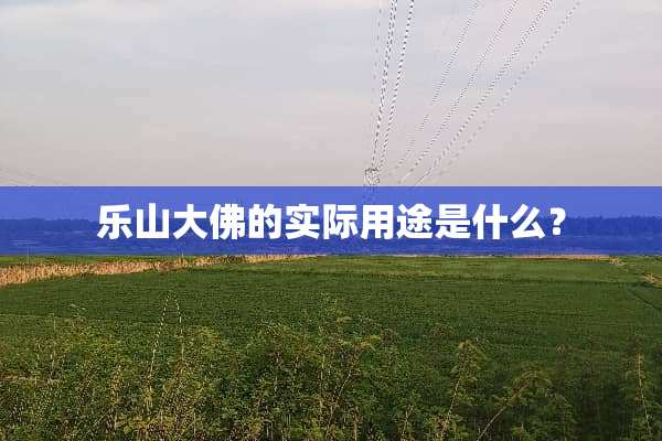 乐山大佛的实际用途是什么？