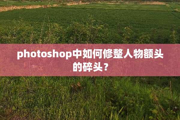 photoshop中如何修整人物额头的碎头？