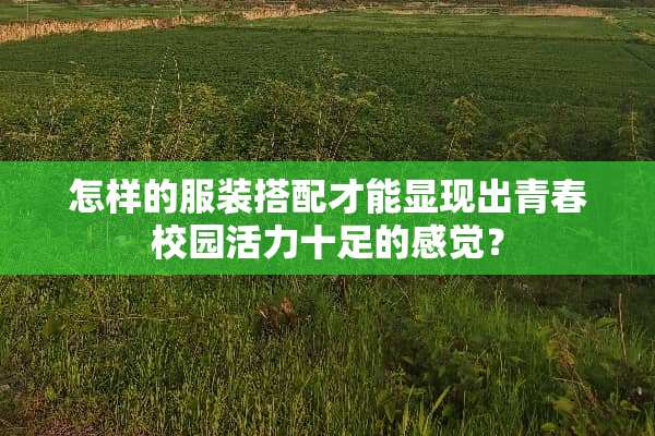 怎样的服装搭配才能显现出青春校园活力十足的感觉？