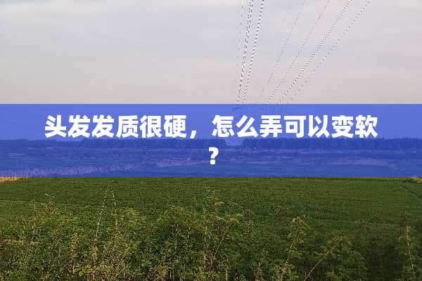 头发发质很硬，怎么弄可以变软？