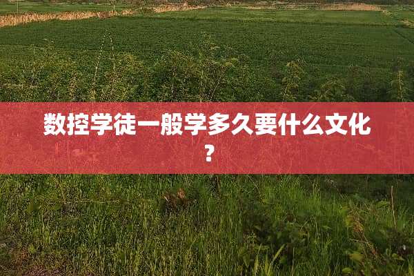 数控学徒一般学多久要什么文化？
