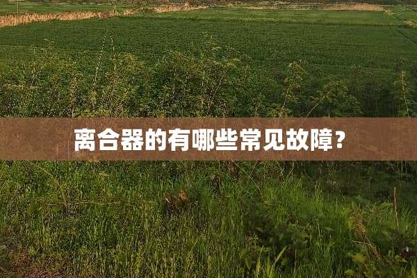 离合器的有哪些常见故障？