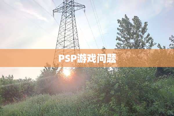 PSP游戏问题