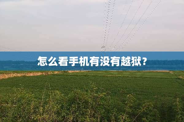 怎么看手机有没有越狱？