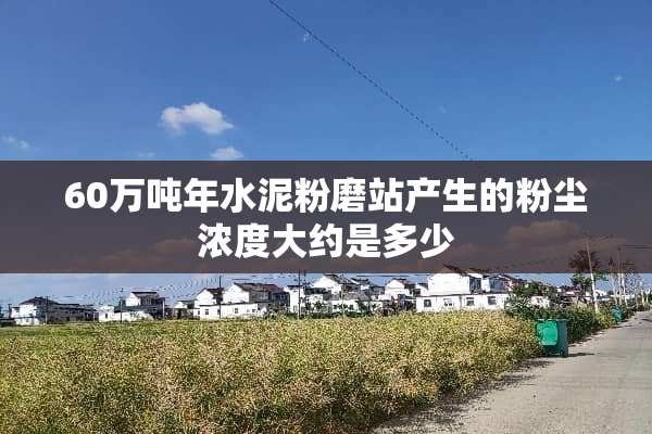 60万吨年水泥粉磨站产生的粉尘浓度大约是多少