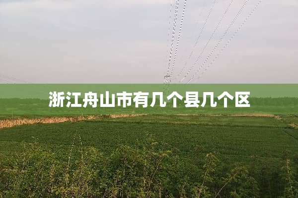 浙江舟山市有几个县几个区