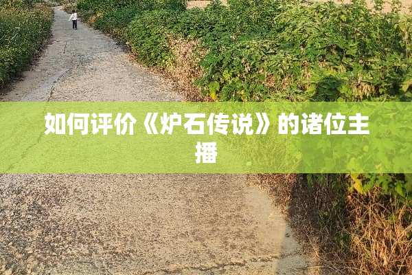 如何评价《炉石传说》的诸位主播