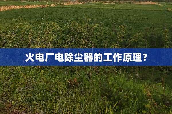 火电厂电除尘器的工作原理？