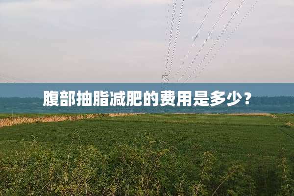 腹部抽脂减肥的费用是多少？
