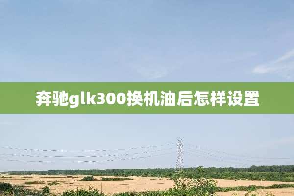 奔驰glk300换机油后怎样设置