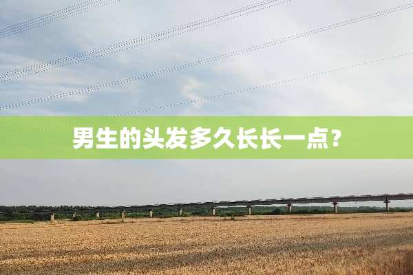 男生的头发多久长长一点？