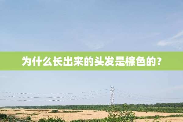 为什么长出来的头发是棕色的？