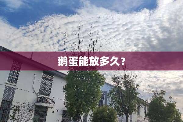 鹅蛋能放多久？