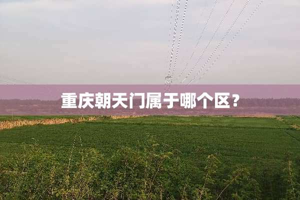 重庆朝天门属于哪个区？