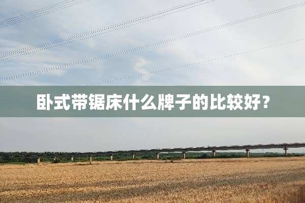 卧式带锯床什么牌子的比较好？