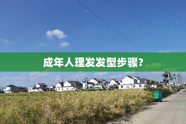 成年人理发发型步骤？