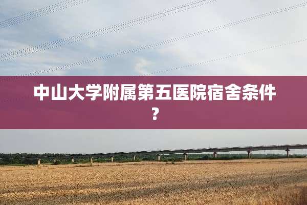 中山大学附属第五医院宿舍条件？