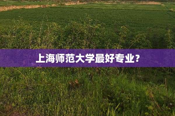 上海师范大学最好专业？