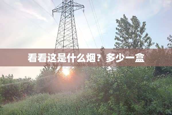 看看这是什么烟？多少一盒