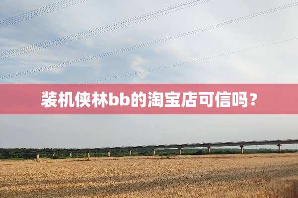 装机侠林bb的淘宝店可信吗？