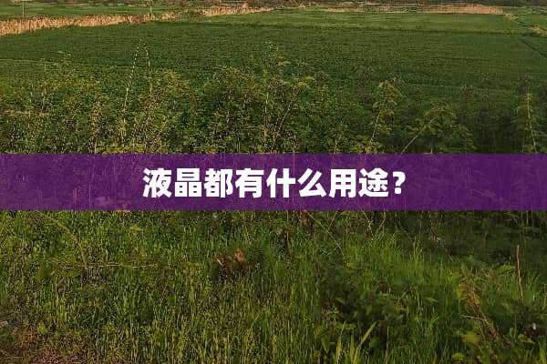 液晶都有什么用途？