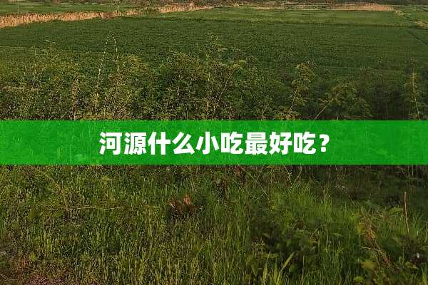 河源什么小吃最好吃？