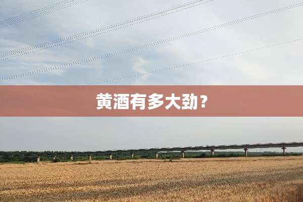黄酒有多大劲？