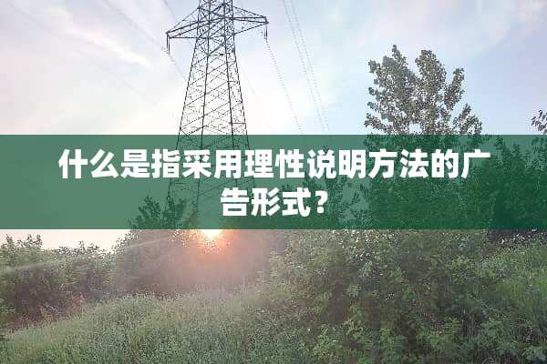 什么是指采用理性说明方法的广告形式？