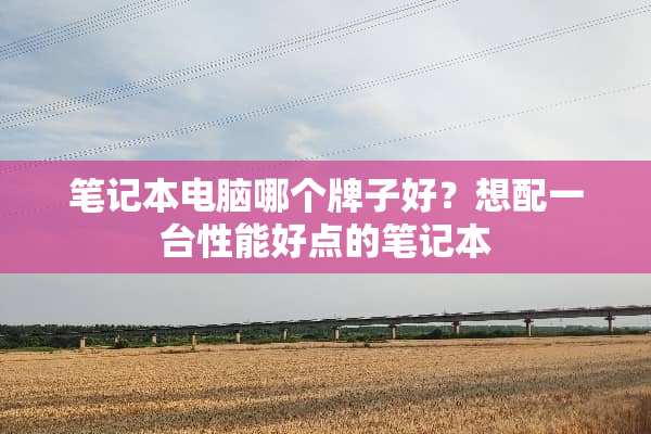 笔记本电脑哪个牌子好？想配一台性能好点的笔记本