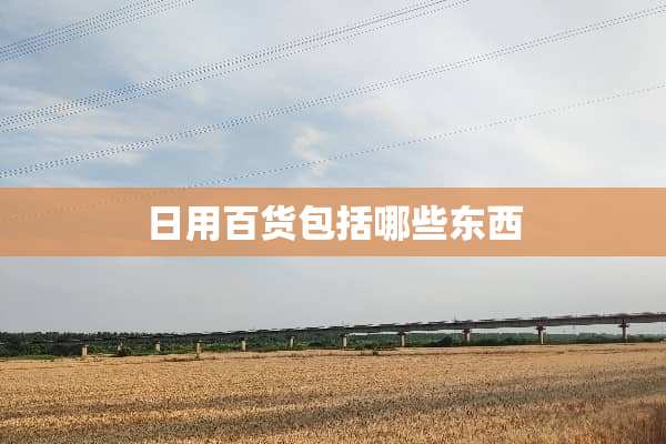 日用百货包括哪些东西