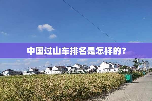 中国过山车排名是怎样的？
