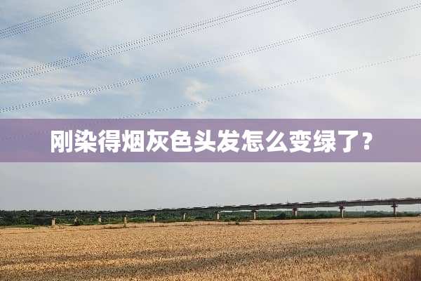 刚染得烟灰色头发怎么变绿了？