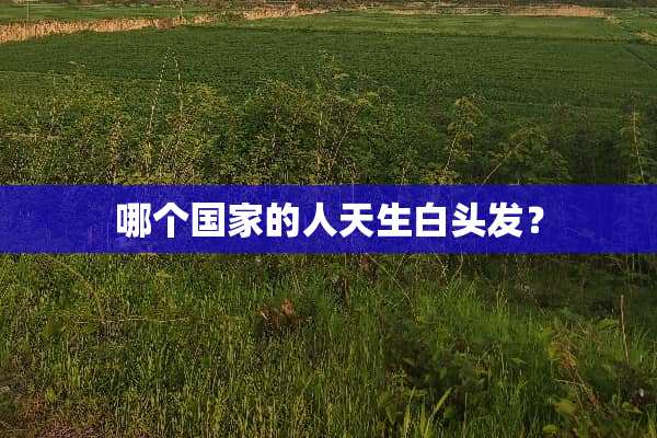 哪个国家的人天生白头发？