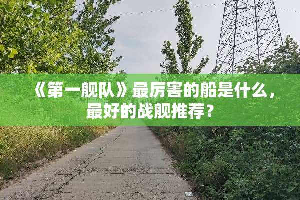 《第一舰队》最厉害的船是什么，最好的战舰推荐？