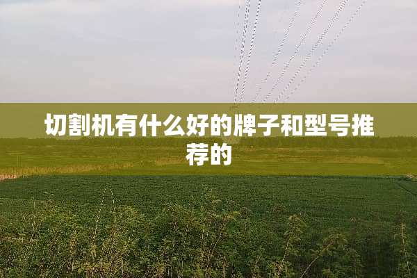 切割机有什么好的牌子和型号推荐的