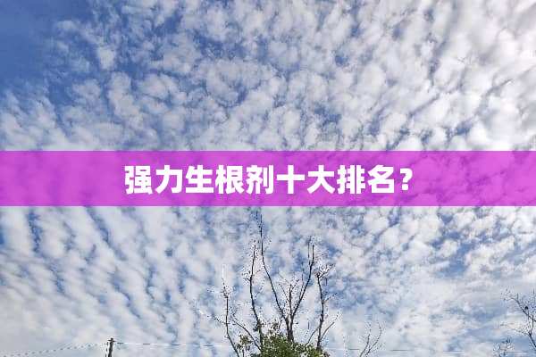 强力生根剂十大排名？