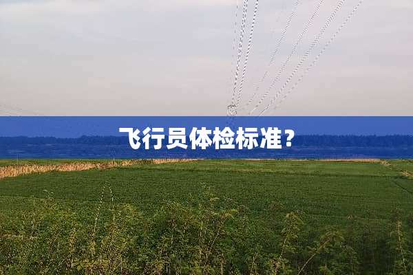 飞行员体检标准？