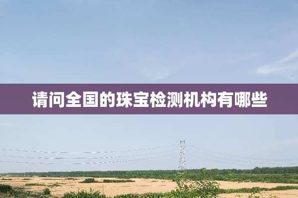 请问全国的珠宝检测机构有哪些