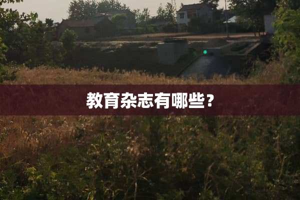 教育杂志有哪些？