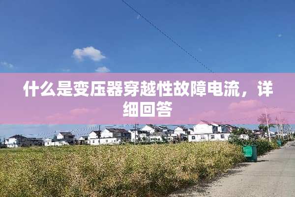 什么是变压器穿越性故障电流，详细回答