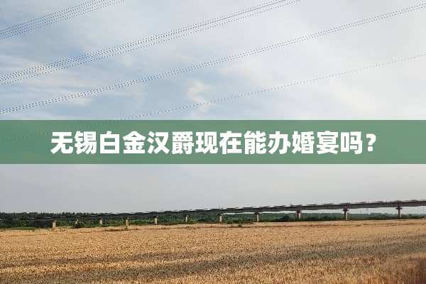 无锡白金汉爵现在能办婚宴吗？
